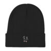 Knit Beanie Black Front