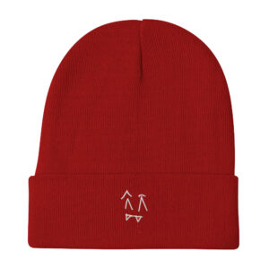 Knit Beanie Red Front