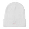 Knit Beanie White Front