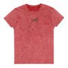 Unisex Denim T Shirt Garnet Red Front